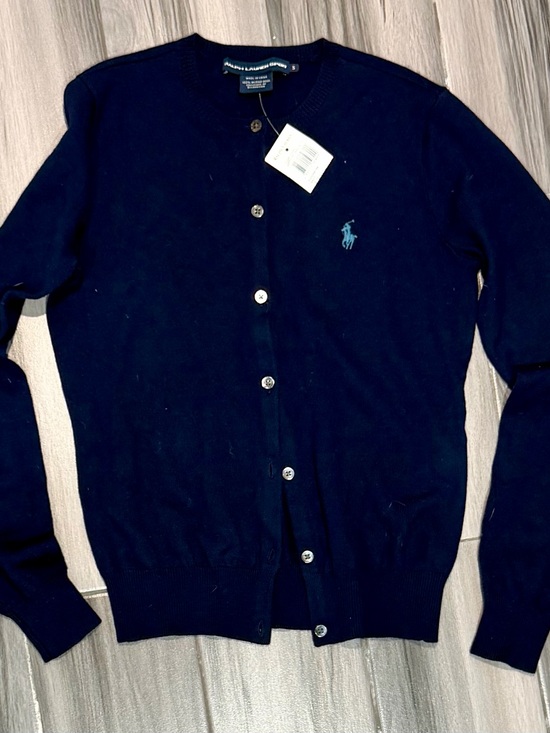 Ralph Lauren Sweaters - Ralph Lauren Classic Navy 100% Merino Wool Button Cardigan
